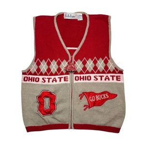 Belle Pointe Ohio State OSU Buckeyes Knitted Vest Women’s Size Large